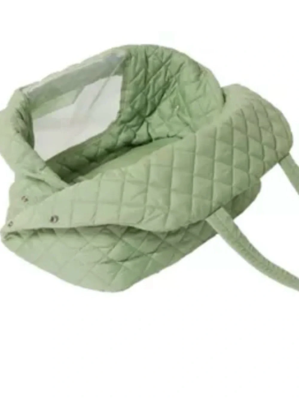 Quilted Light Green Pet Carrier Tote for Small Dogs and Cats